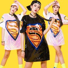 Sequin Dress for Dance Performance Costumes