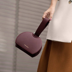 Parisian Style Minimalist Half-Moon Saddle Bag for Women