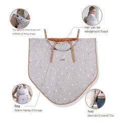 Baby Carrier Cape and Thick Warm Blanket Set