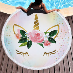 Unicorn Beach Towel, Bath Towel, Yoga Mat