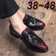 Luxury Crocodile Skin Leather Loafers for Men