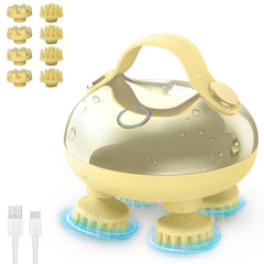 arboleaf Scalp Massager Electric Portable Head Massager Scalp Stress Relax Waterproof 6 in 1 Hair Massage with 8 Removable Claws Rechargeable Hair Head Scratcher Valentines Day Gifts for Her Him