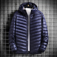 Men's Warm Lightweight White Duck Down Jacket