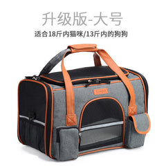 Large Foldable Pet Carrier Backpack for Dogs and Cats
