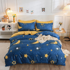 Black Moose Christmas Tree Quilt Cover Set with Pillowcases