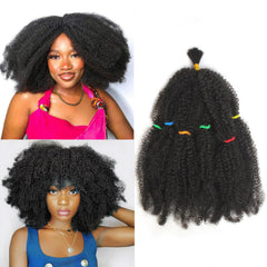Vustbeauty Afro Kinky Twist Hair 7 Packs Afro Kinky Curly Braiding Hair 12 Inch Pre Fluffied Afro Kinky Hair Synthetic Bulk Hair Extensions For Women (12 Inch 7 Packs 1B)