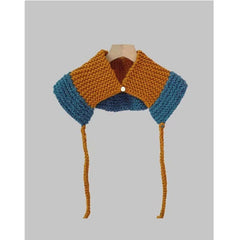 Cute Tethered Color Contrast Knit Beanie Hat