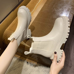 Women's Fashion Thick Heel Short Martin Boots