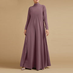 Collage Long Sleeve Turtleneck Dress for Women