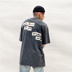"Blue Lotuss 20SS Unisex Vintage Print T-Shirt"