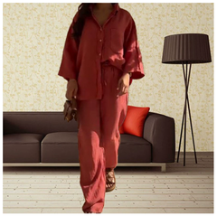 Nobu Linen Set - Women's Fashionable 2-Piece Outfit