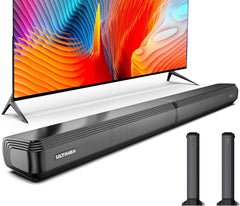 ULTIMEA 2.2ch Sound Bar for Smart TV Peak Power 100W 2-in-1 Detachable Soundbar for TV Bluetooth 5.3 TV Sound Bar 3 EQ Modes Bass Adjustable HDMI ARC/Optical/Aux/Wall Mount Apollo S40