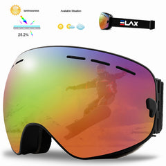 ELAX Double Layer Anti-Fog Ski Goggles for Snow Sports