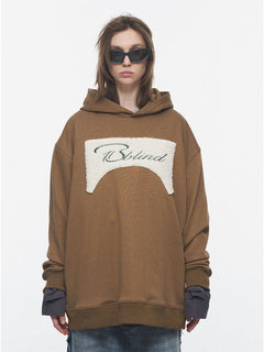 Oversized Vintage Hooded Sweatshirt with Embroidery