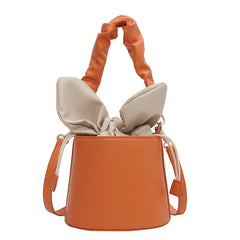Cute Rabbit Ears Heart Tie Pleated Handbag