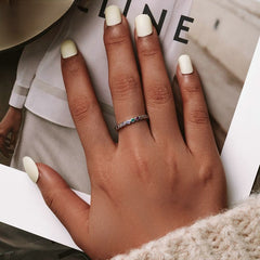 S925 Silver Colorful Zircon Rainbow Ring for Women
