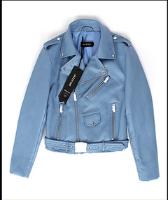 Short Leather Jacket - Biker Style