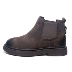Women's Martin Boots 2020, Leather Chunky Ankle Boots