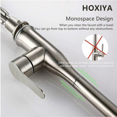 Brushed Nickel High Arc Kitchen Faucet