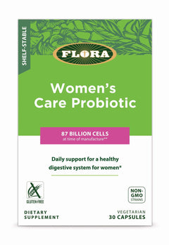 Flora - Womens Care Probiotic with Eight Strains of Beneficial Bacteria Support Digestive & Vaginal Health Fights Yeast and UTI Bacteria Shelf Stable 87 Billion CFUs 30 Vegetarian Capsules