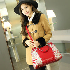 Genuine Leather Handbag for Middle-aged Women