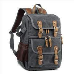 Waterproof Large Capacity Canvas Camera Backpack