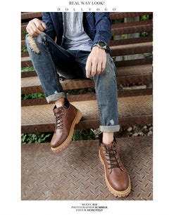 Men's Martin Boots - Autumn Fashion Casual Ankle Boots