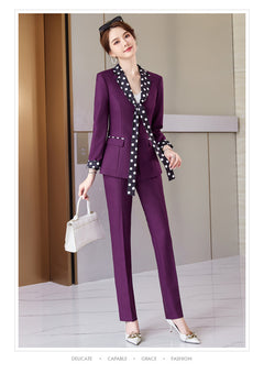 High Quality Red Formal Suit for Women Business Attire