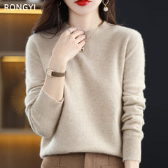 100% Pure Wool Knitted Cashmere Sweater for Women