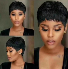 Pixie Human Hair Wig - 100% Remy Hair for Women