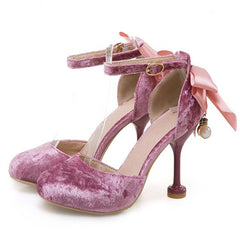 Kids' Pearl Party High Heel Shoes with Bowknot