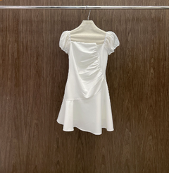 Star Mesh Puff Sleeve Dress