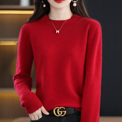 100% Pure Wool Knitted Cashmere Sweater for Women
