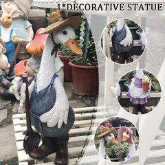 Exquisite Resin Duck Statue for Garden Decoration