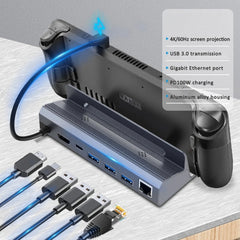 6-in-1 Steam Deck Docking Station with USB & HDMI