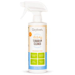 Oxyfresh Premium Terrarium Cleaner – Professional Amphibian and Reptile Terrarium Smell Eliminator – Safe & Quickly Removes Waste & Odors – Streak Free Glass – Bleach Free