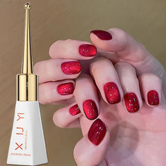 KAHSOSE Red Cat Eye Gel Nail Polish Glass Red Cateye Nail Gel Polish Wine Red Magnetic Gel Polish for Women & Girls UV Cats Eye Polish Nail Dark Red Cat Eye Gel Polish