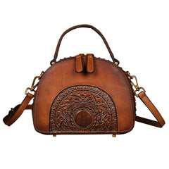 Multifunctional Vintage Leather Crossbody Tote Bag