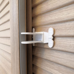 Makibi Child Safety Lock for Sliding Glass Door Sliding Closet Door (4 Pack White)