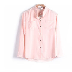 2019 Casual Women's Long Sleeve Chiffon Blouse
