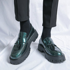 Men's Big Toe Platform Leather Shoes