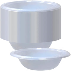 Premium Heavyweight White Plastic Soup Bowls - 15 oz (Pack Of 100) - Durable & Reusable Bowls For Parties Events & Everyday Use