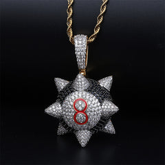 Hip-Hop Style Black Meteor Hammer Pendant Necklace
