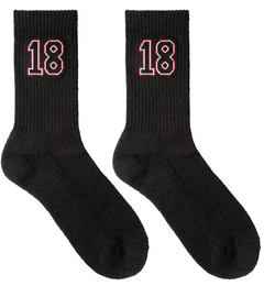 Custom Black Sport Socks with Unique Texture Design