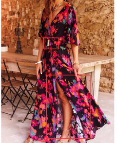 Women's V-neck Backless Swing Dress