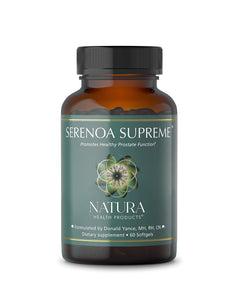 Natura Health Products Serenoa Supreme Supplement - Supports Healthy Prostate Function and Normal Urinary Flow in Men- Featuring Saw Palmento Nettle Cratavin Pumpkin Seed Oil (60 Softgels)