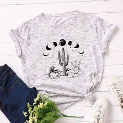Loose Fit Cotton Short Sleeve T-Shirt for Women