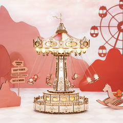 DIY Wooden Dreamy Musical Flying Chair Carousel Puzzle