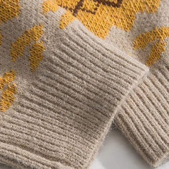 Unisex Oversized Striped Cashmere Sweater (Retro Style)