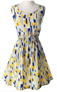 2018 Summer Plus Size Floral Chiffon Dress and Skirt